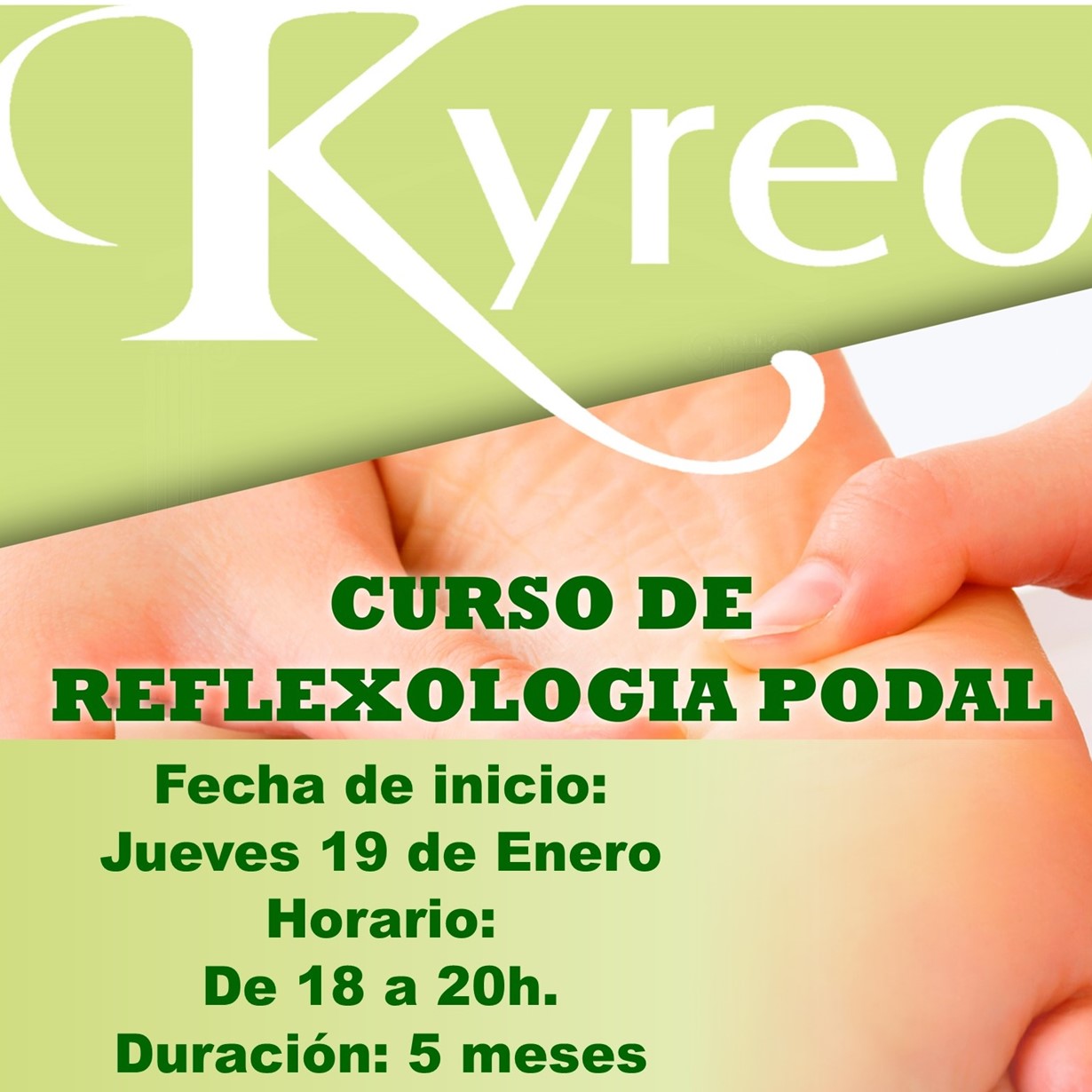 Curso de Reflexología Podal Centro Kyreo