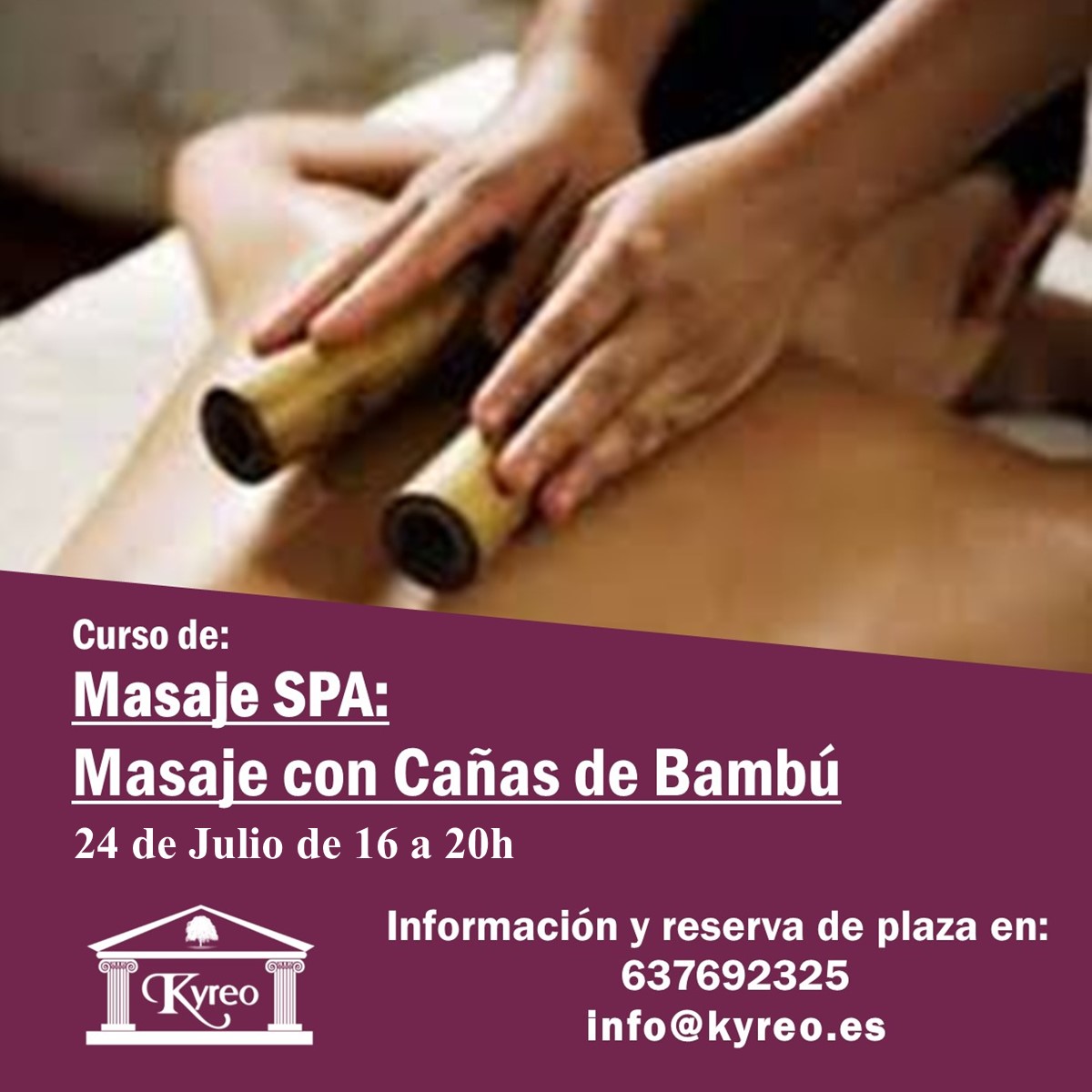 Masaje Spa con Cañas de Bambú en Kyreo