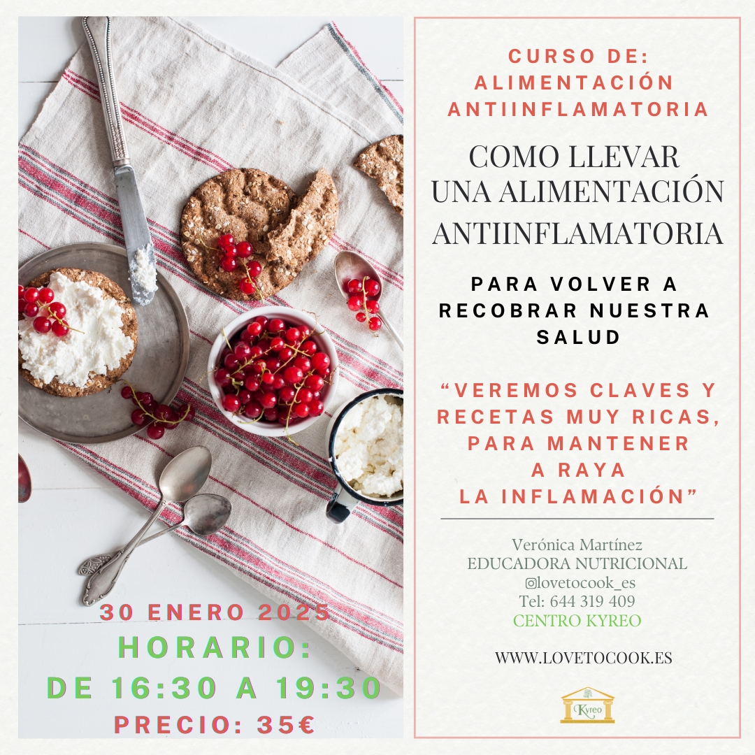 Curso de Cocina Antiinflamatoria en Kyreo